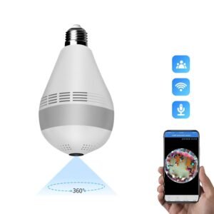 Hot Sale bulb CCTV 360 Degree VR Wireless Light Panoramic Wifi Bulb Camera Two Way Talk 1080P V380 H.265 Indoor Fisheye